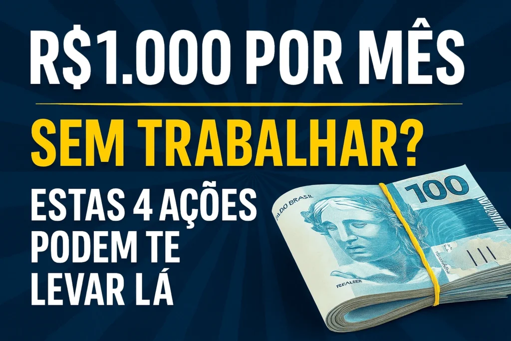 R1.000 por Mês Sem Trabalhar Estas 4 Ações Podem Te Levar Lá