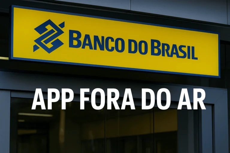 O aplicativo do Banco do Brasil está apresentando instabilidade.